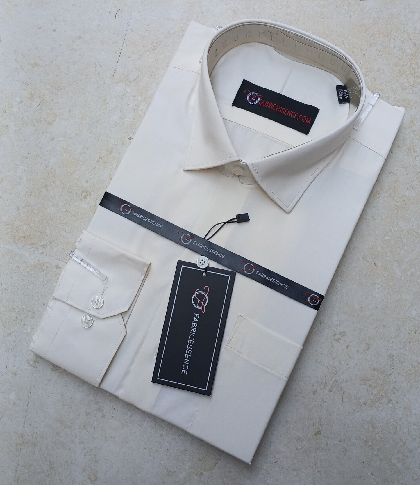 Men's Plain Formal Shirt - | Cream | FE1211 C