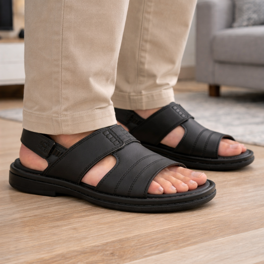 Soft Sole Stylish Sandals - Black - BCSAN001 Pakistan online