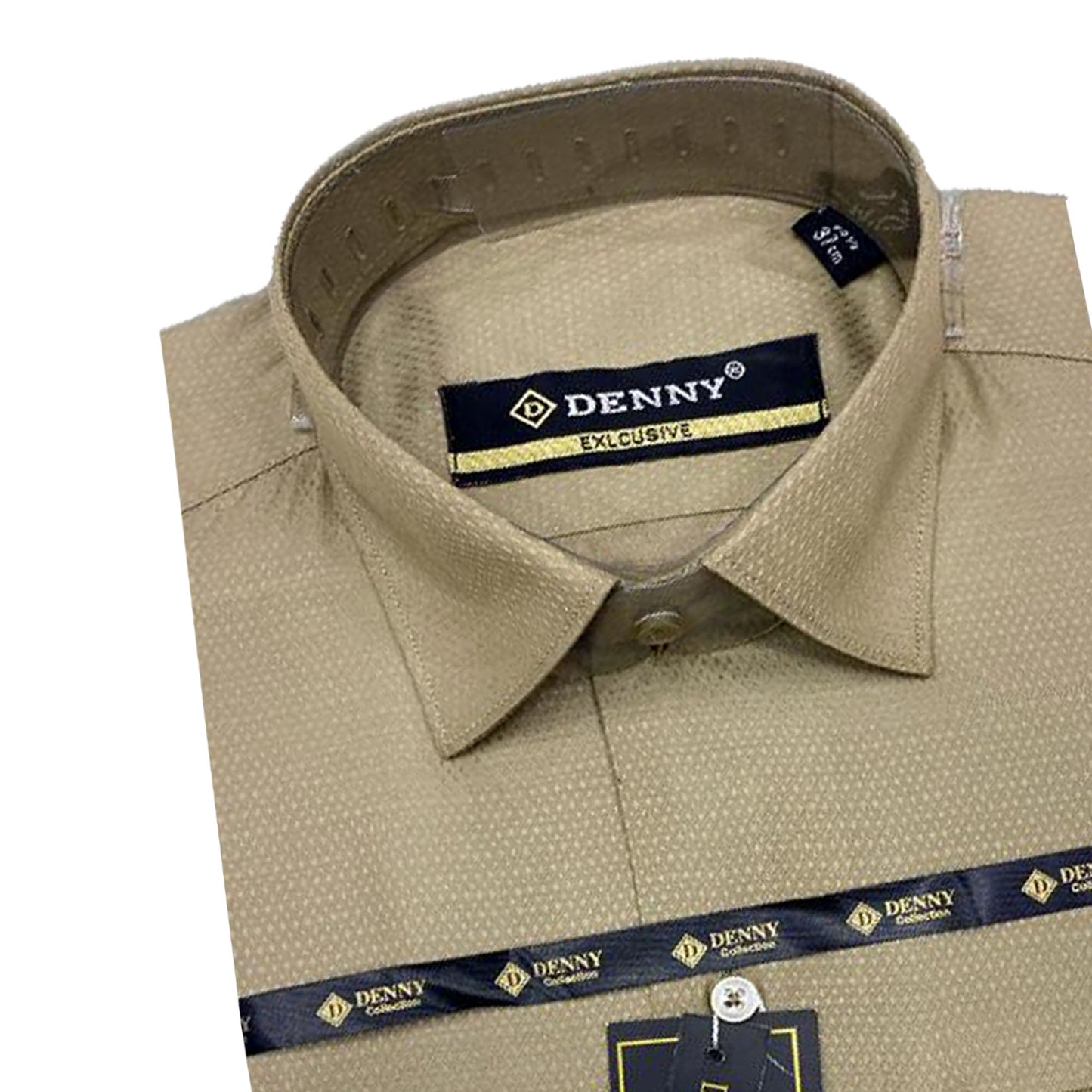 Self DOT Design Dobby Formal Shirt - Beige || DFE0005