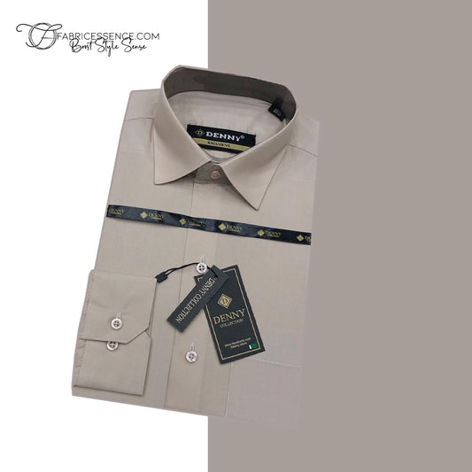 Men's || Light Brown || Plain Formal Shirt - FE1199SC