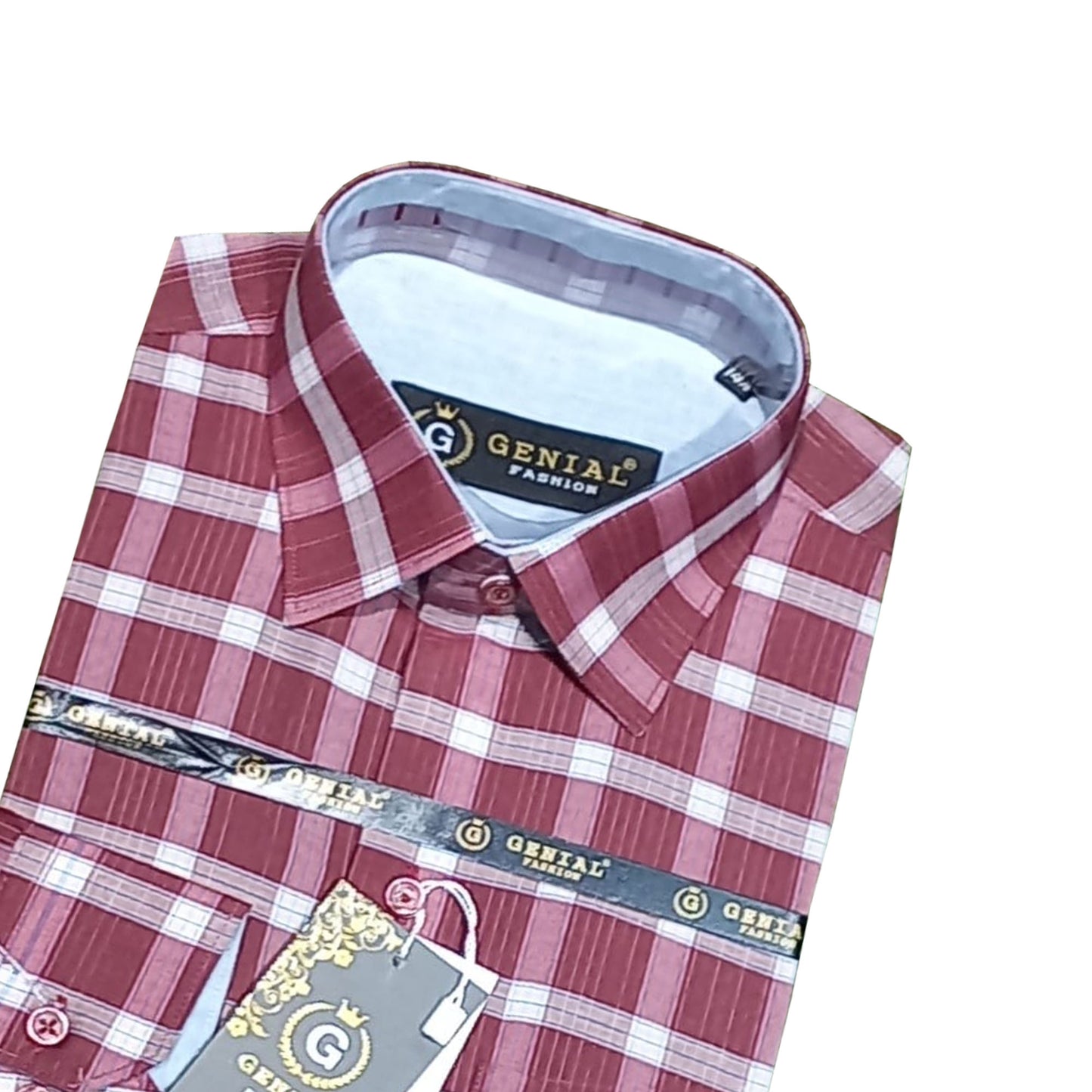 Men's Check Formal Shirt - CFS-0022 | Full Sleeves, Regular Fit, Cotton | Affordable Quality | Sizes 14.5 to 16.5