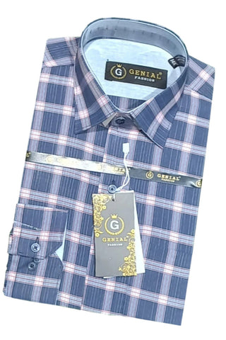 B-Men's Check Formal Shirt - CFS-0021 |