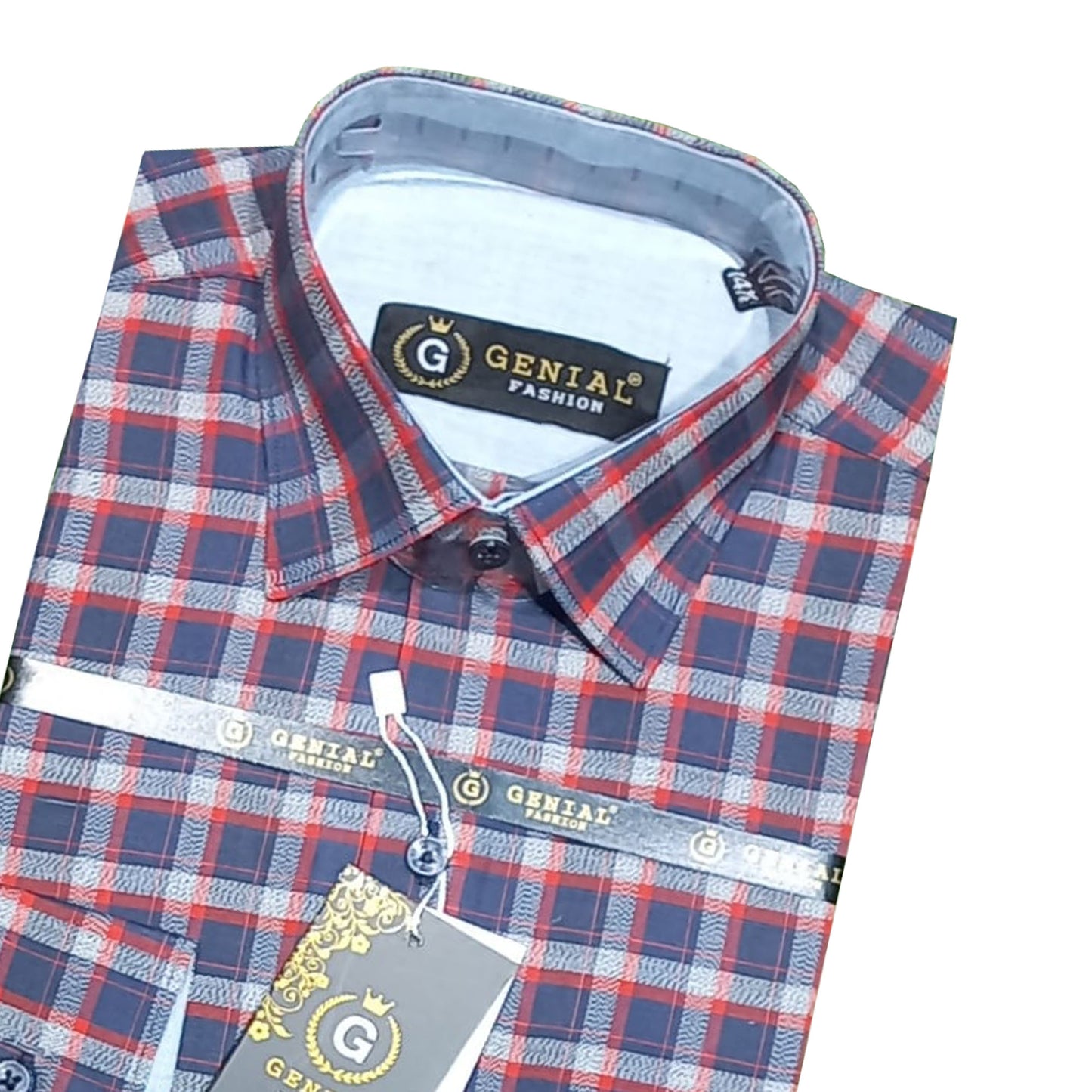 Men's Check Formal Shirt&nbsp;  Full Sleeves Shirt, Ready To Wear Regular Fit , With Front Pocket Cotton Fabric , For All Seasons Good Quality At Low Price  Easy To Iron , Durable Formal Shirt  Open Parcel And Check Before Payment